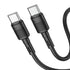 HOCO cable Type C to Type C PD 3A 60W X83 1 m black - ledmania.gr