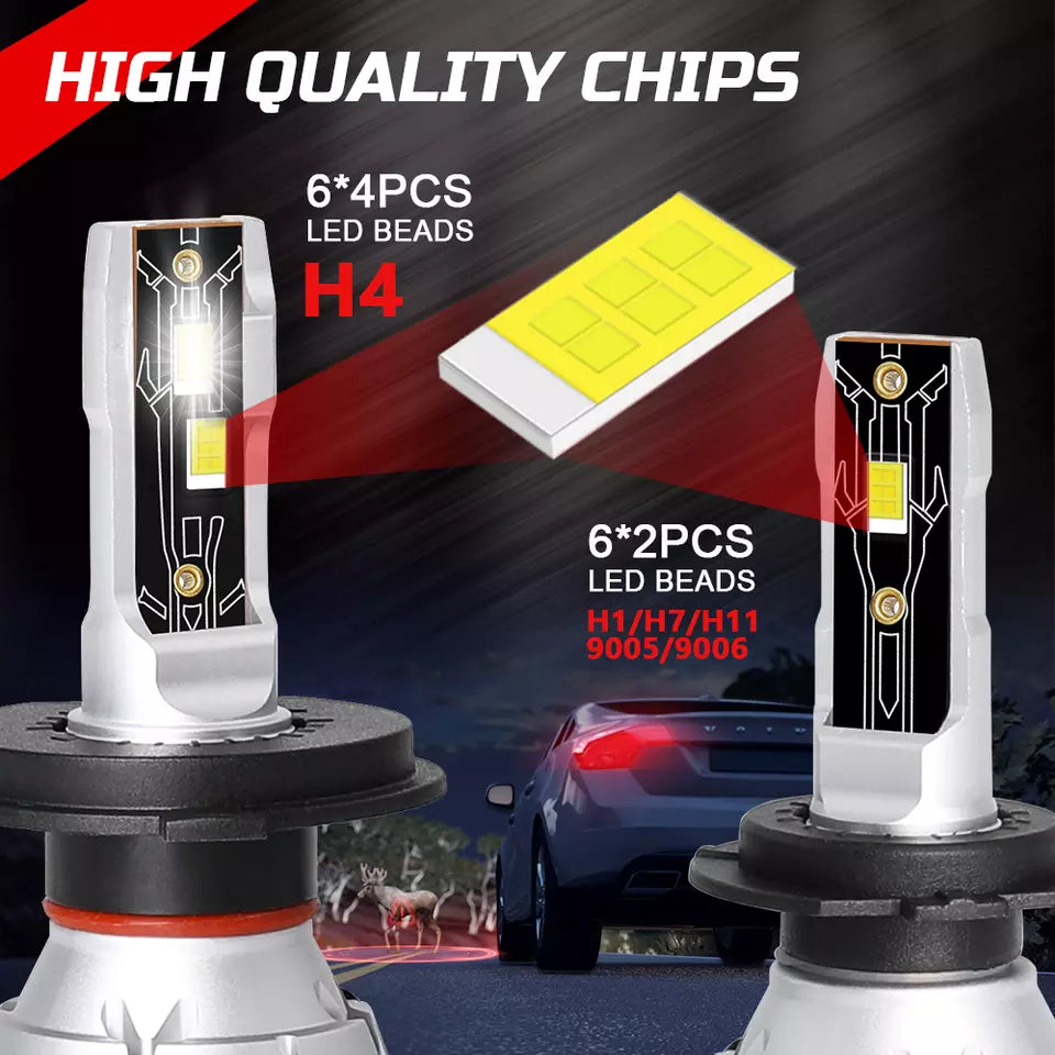 H1 Canbus Led Αυτοκινήτου 16000Lm-Cree Chip 3570 12-24v-Ψυχρο Λευκο-Σετ 2 τεμ. - ledmania.gr