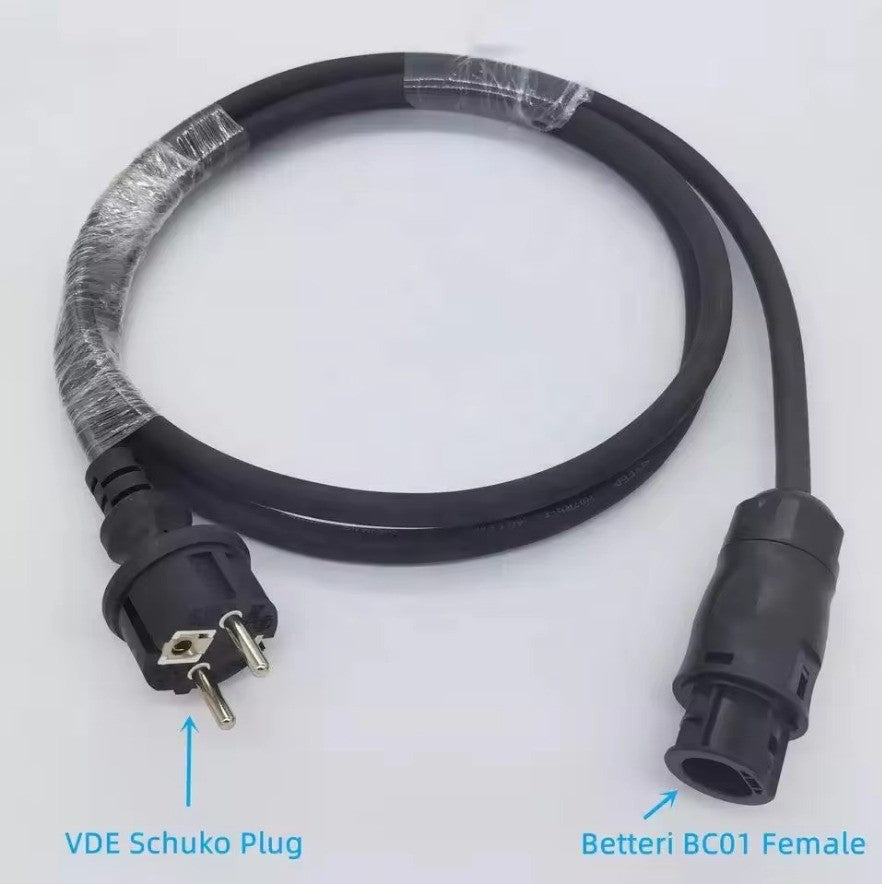 5 μέτρα Ac καλώδιο προέκτασης για Microinverters Schuko Plug Rubber Wire 3G1.5mm2 -τεμ 1 - ledmania.gr