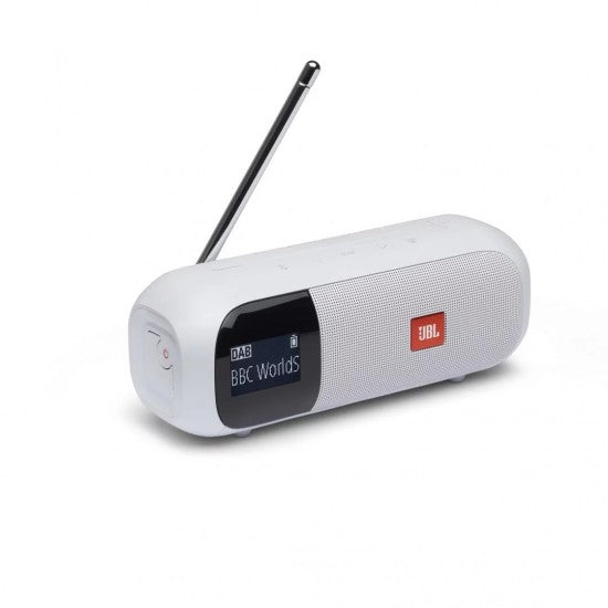 JBL Tuner 2, Bluetooth Speaker with DAB/FM Radio, Waterproof IPX7 (White) - ledmania.gr