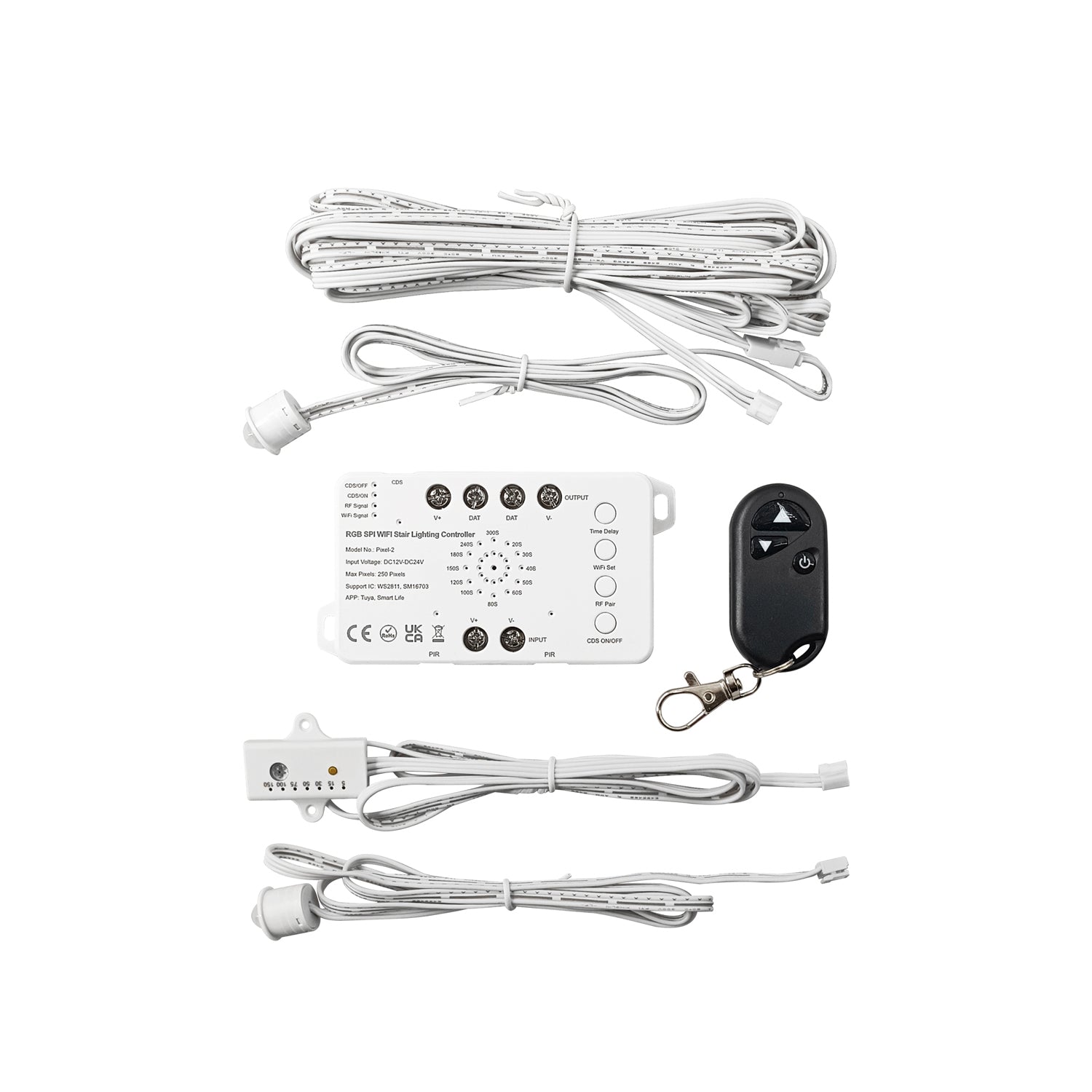 WIFI RGB ΚΟΝΤΡΟΛΕΡ SPI ΣΚΑΛΑΣ 12-24VDC 250P (Για αυτοματισμό ψηφιακών LED ταινιών)
