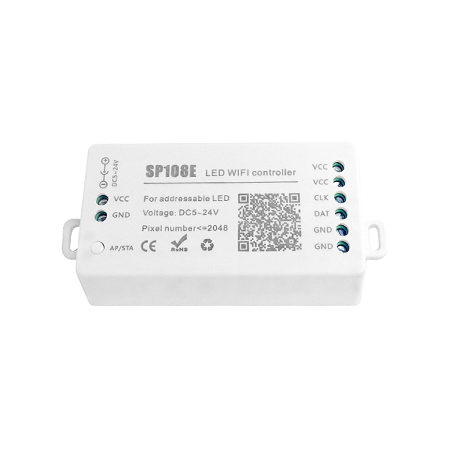 WIFI ΚΟΝΤΡΟΛΕΡ SPI 5-24VDC 2048P  (Για αυτοματισμό ψηφιακών LED ταινιών)