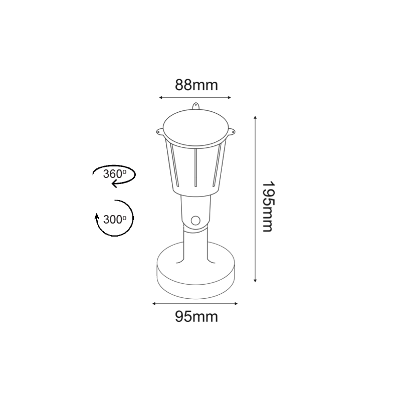LED PP WHITE SPOT LIGHT230V IP54 6W 3000K 480Lm SMD120°Ra80 - ledmania.gr