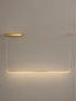kelvo® LINARIA KLV-101-0257 Κρεμαστό Φωτιστικό Οροφής LED 36W 3600lm 180° AC 220-240V IP20 Ρυθμιζόμενο Λευκό CCT με Χειριστήριο από 2700K έως 6000K Dimmable - Lumileds SMD Chip - Χρυσό Πλατίνα - Μ120 x Π2 x Υ10cm - 3 Χρόνια Εγγύηση