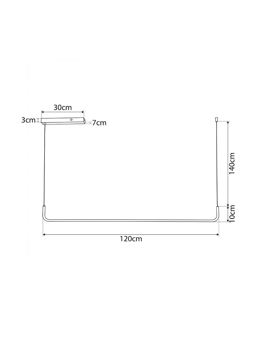 kelvo® LINARIA KLV-101-0257 Κρεμαστό Φωτιστικό Οροφής LED 36W 3600lm 180° AC 220-240V IP20 Ρυθμιζόμενο Λευκό CCT με Χειριστήριο από 2700K έως 6000K Dimmable - Lumileds SMD Chip - Χρυσό Πλατίνα - Μ120 x Π2 x Υ10cm - 3 Χρόνια Εγγύηση