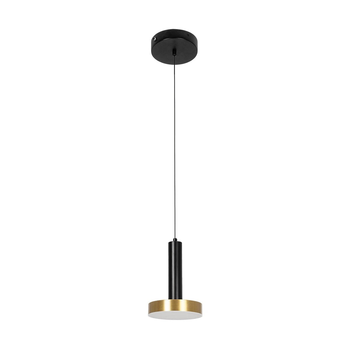 kelvo® ZANE KLV-101-0349 Κρεμαστό Φωτιστικό Οροφής LED 18W 1800lm 120° AC 220-240V IP20 Ρυθμιζόμενο Λευκό CCT με Χειριστήριο από 2700K έως 6000K Dimmable - Lumileds SMD Chip - Σατινέ Χρυσό Βούρτσας & Μαύρο Ματ - Μ15 x Π15 x Υ20cm - 3 Χρόνια Εγγύηση
