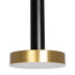 kelvo® ZANE KLV-101-0349 Κρεμαστό Φωτιστικό Οροφής LED 18W 1800lm 120° AC 220-240V IP20 Ρυθμιζόμενο Λευκό CCT με Χειριστήριο από 2700K έως 6000K Dimmable - Lumileds SMD Chip - Σατινέ Χρυσό Βούρτσας & Μαύρο Ματ - Μ15 x Π15 x Υ20cm - 3 Χρόνια Εγγύηση