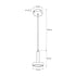 kelvo® ZANE KLV-101-0349 Κρεμαστό Φωτιστικό Οροφής LED 18W 1800lm 120° AC 220-240V IP20 Ρυθμιζόμενο Λευκό CCT με Χειριστήριο από 2700K έως 6000K Dimmable - Lumileds SMD Chip - Σατινέ Χρυσό Βούρτσας & Μαύρο Ματ - Μ15 x Π15 x Υ20cm - 3 Χρόνια Εγγύηση