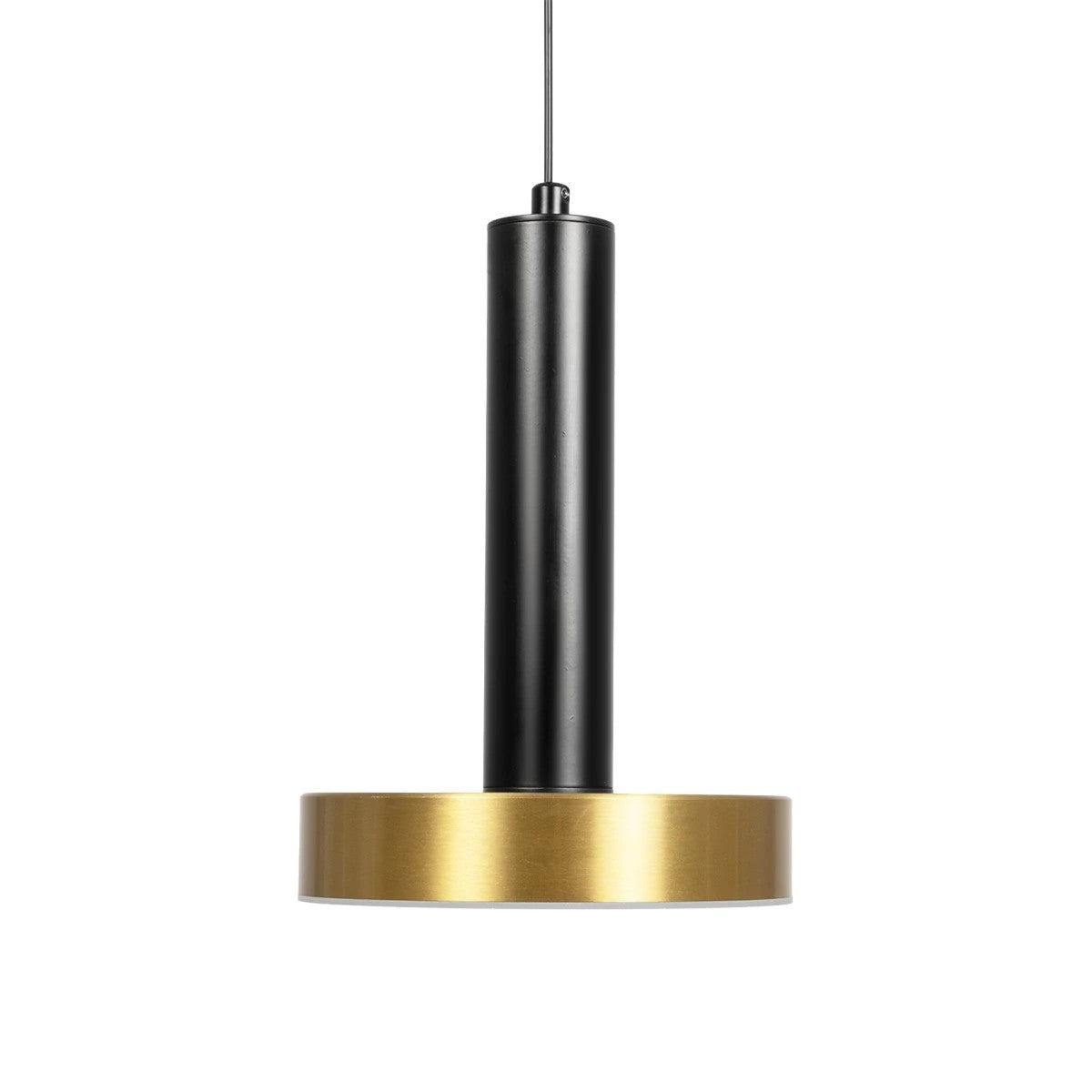 kelvo® ZANE KLV-101-0349 Κρεμαστό Φωτιστικό Οροφής LED 18W 1800lm 120° AC 220-240V IP20 Ρυθμιζόμενο Λευκό CCT με Χειριστήριο από 2700K έως 6000K Dimmable - Lumileds SMD Chip - Σατινέ Χρυσό Βούρτσας & Μαύρο Ματ - Μ15 x Π15 x Υ20cm - 3 Χρόνια Εγγύηση