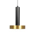 kelvo® ZANE KLV-101-0349 Κρεμαστό Φωτιστικό Οροφής LED 18W 1800lm 120° AC 220-240V IP20 Ρυθμιζόμενο Λευκό CCT με Χειριστήριο από 2700K έως 6000K Dimmable - Lumileds SMD Chip - Σατινέ Χρυσό Βούρτσας & Μαύρο Ματ - Μ15 x Π15 x Υ20cm - 3 Χρόνια Εγγύηση