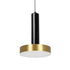kelvo® ZANE KLV-101-0349 Κρεμαστό Φωτιστικό Οροφής LED 18W 1800lm 120° AC 220-240V IP20 Ρυθμιζόμενο Λευκό CCT με Χειριστήριο από 2700K έως 6000K Dimmable - Lumileds SMD Chip - Σατινέ Χρυσό Βούρτσας & Μαύρο Ματ - Μ15 x Π15 x Υ20cm - 3 Χρόνια Εγγύηση