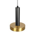 kelvo® ZANE KLV-101-0349 Κρεμαστό Φωτιστικό Οροφής LED 18W 1800lm 120° AC 220-240V IP20 Ρυθμιζόμενο Λευκό CCT με Χειριστήριο από 2700K έως 6000K Dimmable - Lumileds SMD Chip - Σατινέ Χρυσό Βούρτσας & Μαύρο Ματ - Μ15 x Π15 x Υ20cm - 3 Χρόνια Εγγύηση