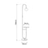 kelvo® CORDELIA KLV-102-0005 Επιδαπέδιο Φωτιστικό για Λάμπα με Ντουί 1 x E27 AC 220-240V IP20 - Μαύρο Ματ & Λευκό - Μ30 x Π34 x Υ180cm