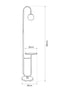 kelvo® CORDELIA KLV-102-0006 Επιδαπέδιο Φωτιστικό για Λάμπα με Ντουί 1 x E27 AC 220-240V IP20 - Μαύρο Ματ & Σατινέ Χρυσό Βούρτσας - Μ38 x Π30 x Υ180cm