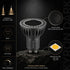 kelvo® KYRON DARK 36° KLV-103-0008 Σποτ GU10 MR16 με Honeycomb Anti-Glare Reflector LED 7W 770lm CRI (Ra) ≥ 90 36° AC 220-240V IP20 Θερμό Λευκό 2700K Dimmable - Bridgelux COB Chip - Γκρι Ανθρακί & Μαύρο Ματ - Μ5 x Π5 x Υ5.8cm - 3 Χρόνια Εγγύηση