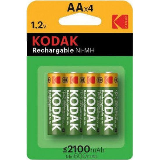 Kodak Επαναφορτιζόμενη ΗR06 2100mAh AA 4BL - ledmania.gr