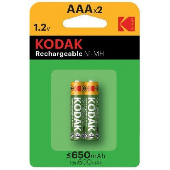 Kodak Επαναφορτιζόμενη ΗR03 650mAh AAA 2BL - ledmania.gr
