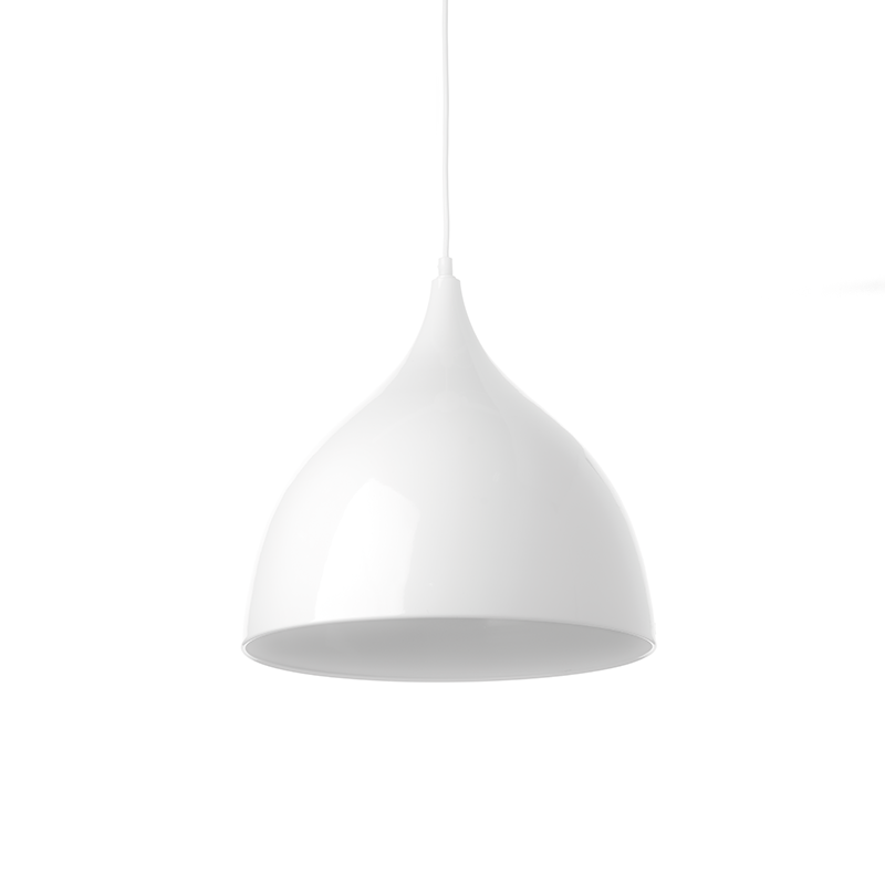 ΜΕΤΑΛΛΙΚΗ ΚΑΜΠΑΝΑ 1ΧΕ27 ΛΕΥΚΗ Φ35χΗ31cm ROXANNE - ledmania.gr