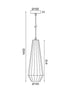 ΚΡΕΜΑΣΤΟ 1ΧΕ27 ΓΥΑΛΙ ΧΑΛΚΙΝΟ Φ15ΧΗ145CM - ledmania.gr