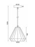 ΚΡΕΜΑΣΤΟ 1ΧΕ27 ΓΥΑΛΙ ΧΑΛΚΙΝΟ Φ22ΧΗ125CM - ledmania.gr