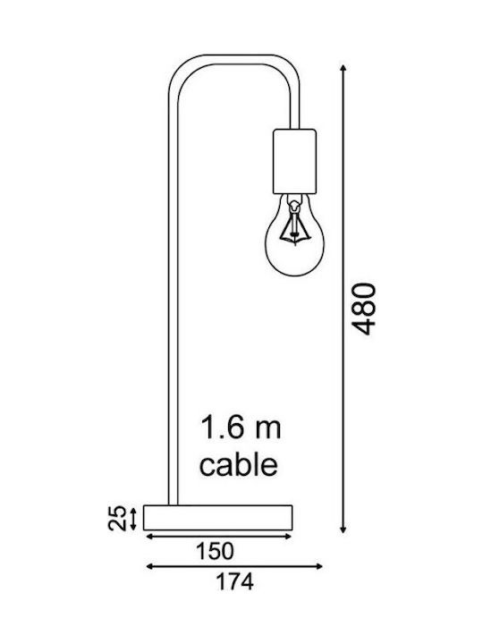 ΠΟΡΤΑΤΙΦ 1ΧΕ27 ΜΕΤΑΛΛΙΚΟ ΠΑΛ ΡΟΖ + ΞΥΛΟ 18ΧΗ48CM - ledmania.gr