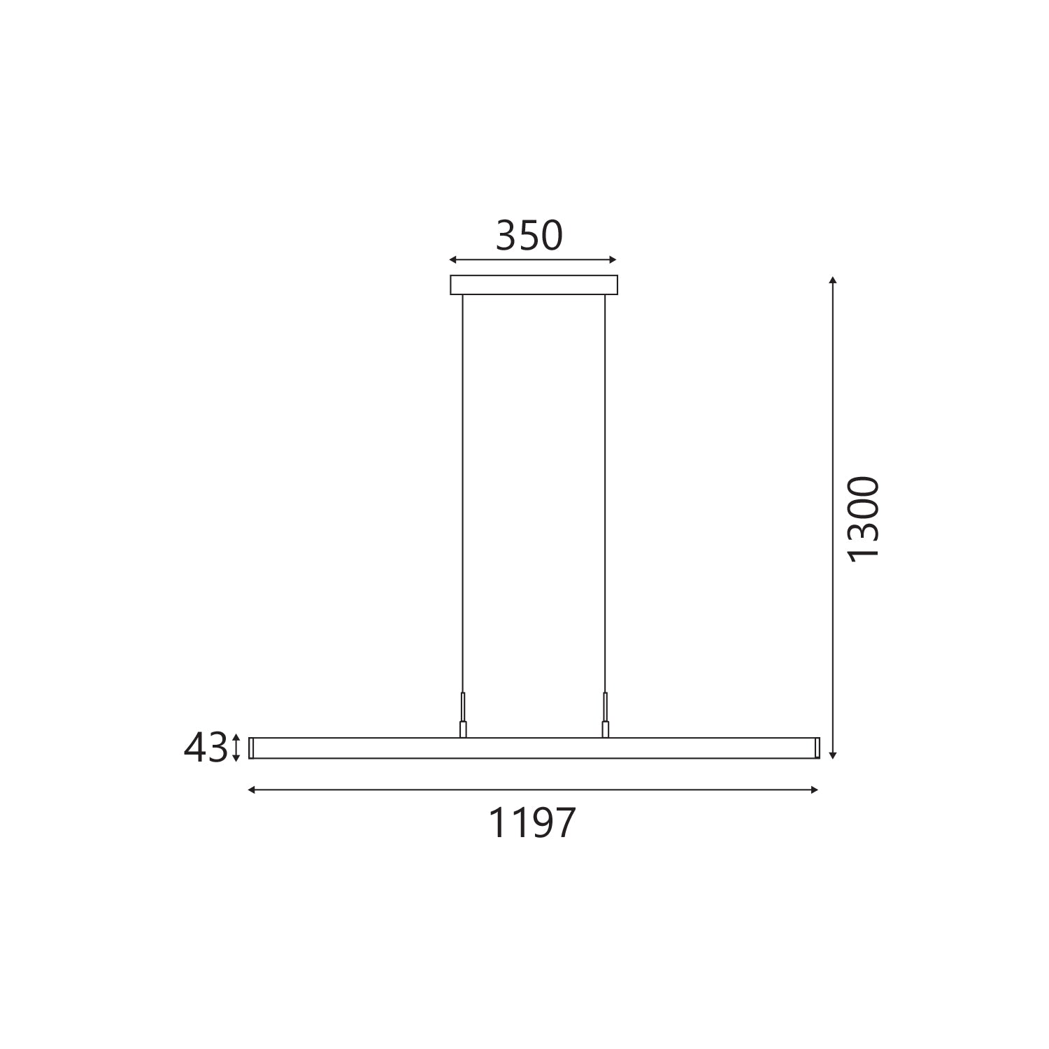 ΚΡΕΜΑΣΤΟ ΦΩΤΙΣΤΙΚΟ LED ACA KY011ECS IONIS ΜΑΤ ΑΣΗΜΙ ΑΛΟΥΜΙΝΙΟ + ΣΙΛΙΚΟΝΗ 30W 2800K-3200K-4000K 900LM IP20 L1170XW45MM