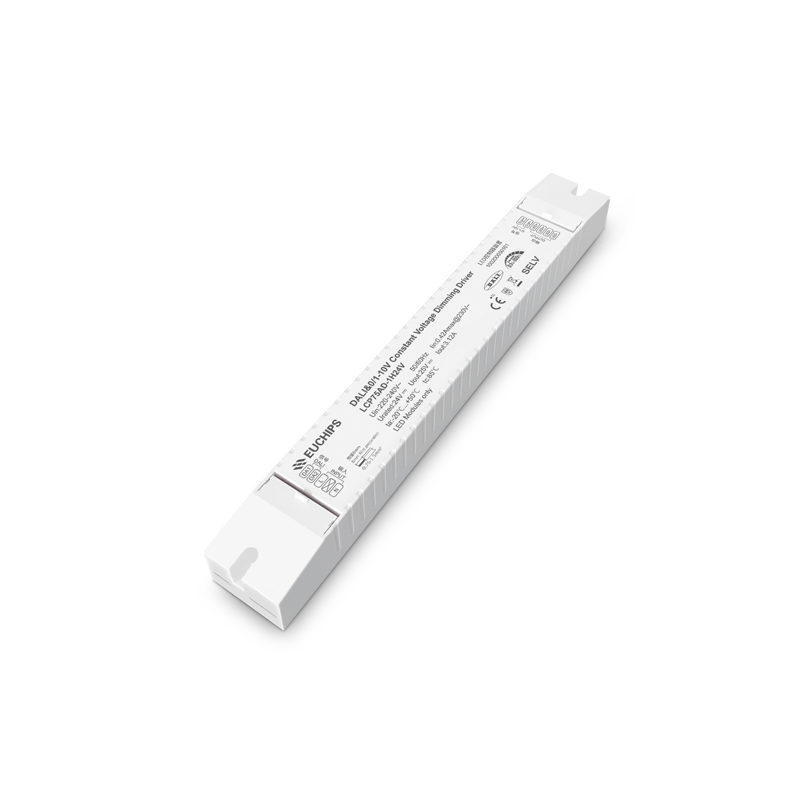 LED CV DALI2 PLASTIC DRIVER 40W 230V AC- 24V DC 1.65A IP20 5YRS EUCHIPS - ledmania.gr
