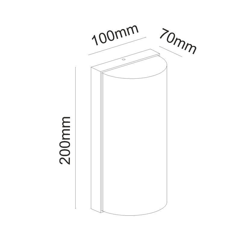 ^LED SMD WALL LUMINAIRE 10W 560LM 138° 230V AC 3.000K DARK GREY CRI80 IP65 30.000HRS - ledmania.gr