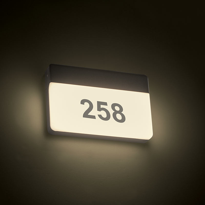 ^LED SMD WALL LUMINAIRE 13W 650LM 120° 230V AC 3.000K DARK GREY CRI80 IP65 30.000HRS