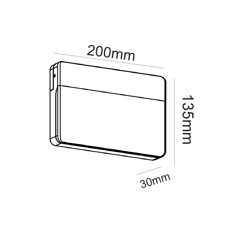^LED SMD WALL LUMINAIRE 13W 650LM 120° 230V AC 3.000K DARK GREY CRI80 IP65 30.000HRS