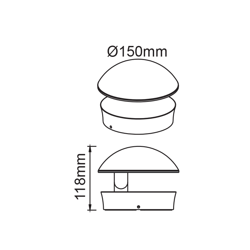 ^LED SMD WALL LUMINAIRE 13W 480LM 100° 230V AC 3.000K DARK GREY CRI80 IP54 30.000HRS - ledmania.gr