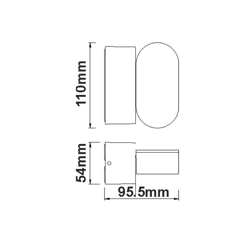 ^LED SMD WALL LUMINAIRE 7W 320LM 100° 230V AC 3.000K DARK GREY CRI80 IP54 30.000HRS - ledmania.gr