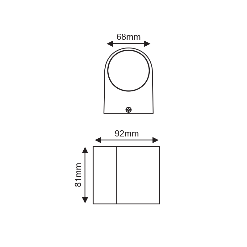 ^LED HP WALL LUMINAIRE 4W 230LM 40° 230V AC 3.000K DARK GREY CRI80 IP54 30.000HRS - ledmania.gr