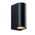 GU10 WALL LUMINAIRE 230V AC SAND BLACK IP65 MAX.2X35W - ledmania.gr
