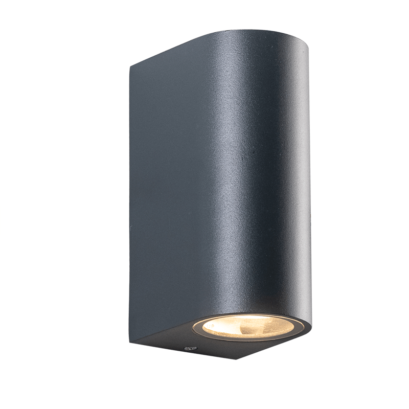 GU10 WALL LUMINAIRE 230V AC DARK GREY IP65 MAX.2X35W - ledmania.gr
