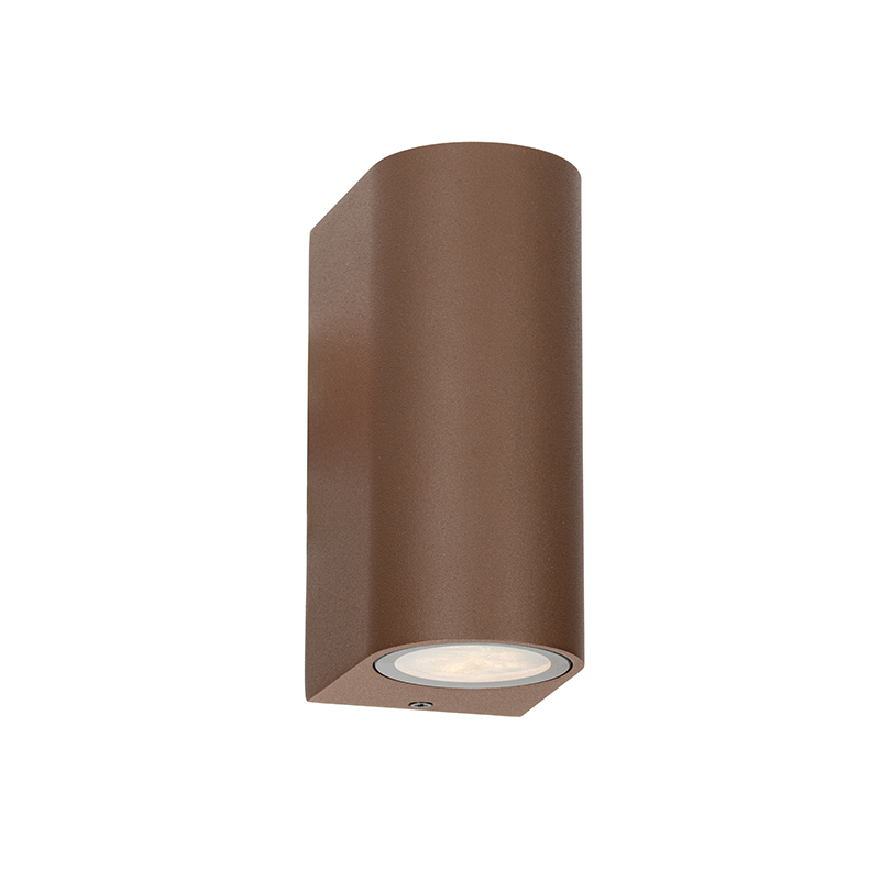 ^GU10 WALL LUMINAIRE 230V AC RUSTY IP65 MAX.2X35W - ledmania.gr