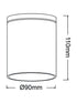GU10  ROUND CEILING LUMINAIRE 230V AC BLACK IP65 GU10 MAX.35W - ledmania.gr