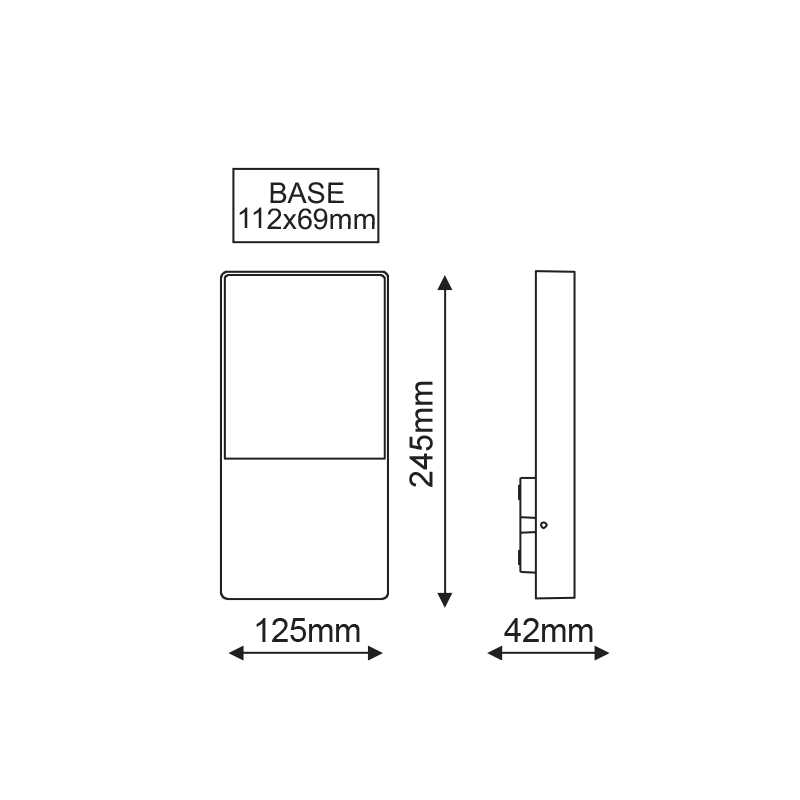 ^LED SMD WALL LUMINAIRE 4W 240LM 200° 230V AC 3.000K DARK GREY CRI80 IP54 30.000HRS - ledmania.gr