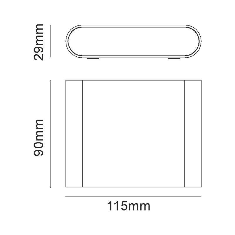 LED SMD WALL LUMINAIRE 7W 310LM 60° 230V AC 3.000K DARK GREY CRI80 IP54 30.000HRS - ledmania.gr