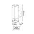 ^GU10 WALL LUMINAIRE 230V AC DARK GREY IP54 MAX.2X35W - ledmania.gr