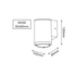 ^LED HP WALL LUMINAIRE 3W 150LM 50° 230V AC 3.000K DARK GREY CRI80 IP54 30.000HRS - ledmania.gr