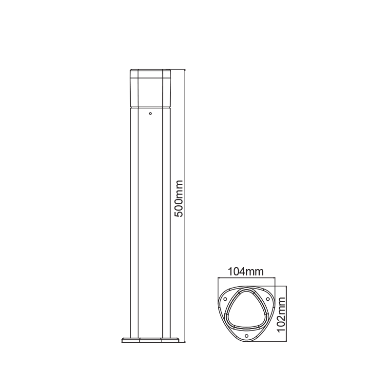 ^LED SMD POST LUMINAIRE 7W 410LM 340° 230V AC 3.000K DARK GREY CRI80 IP54 30.000HRS - ledmania.gr