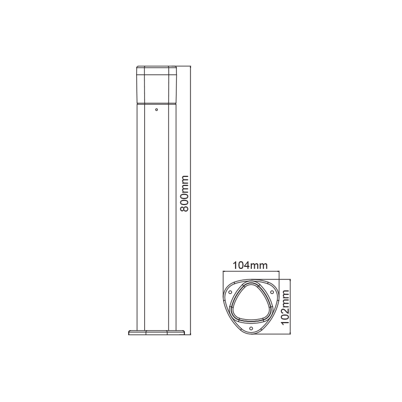 ^LED SMD POST LUMINAIRE 7W 410LM 340° 230V AC 3.000K DARK GREY CRI80 IP54 30.000HRS - ledmania.gr
