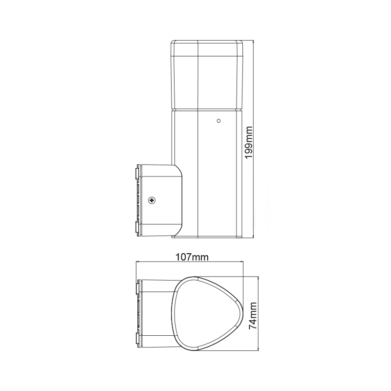 ^LED SMD WALL LUMINAIRE 7W 410LM 340° 230V AC 3.000K DARK GREY CRI80 IP54 30.000HRS - ledmania.gr