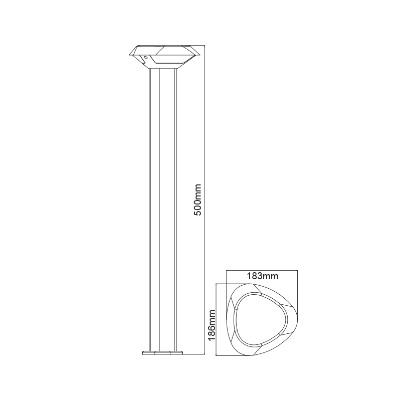 ^LED SMD POST LUMINAIRE 7W 520LM 330° 230V AC 3.000K DARK GREY CRI80 IP54 30.000HRS - ledmania.gr