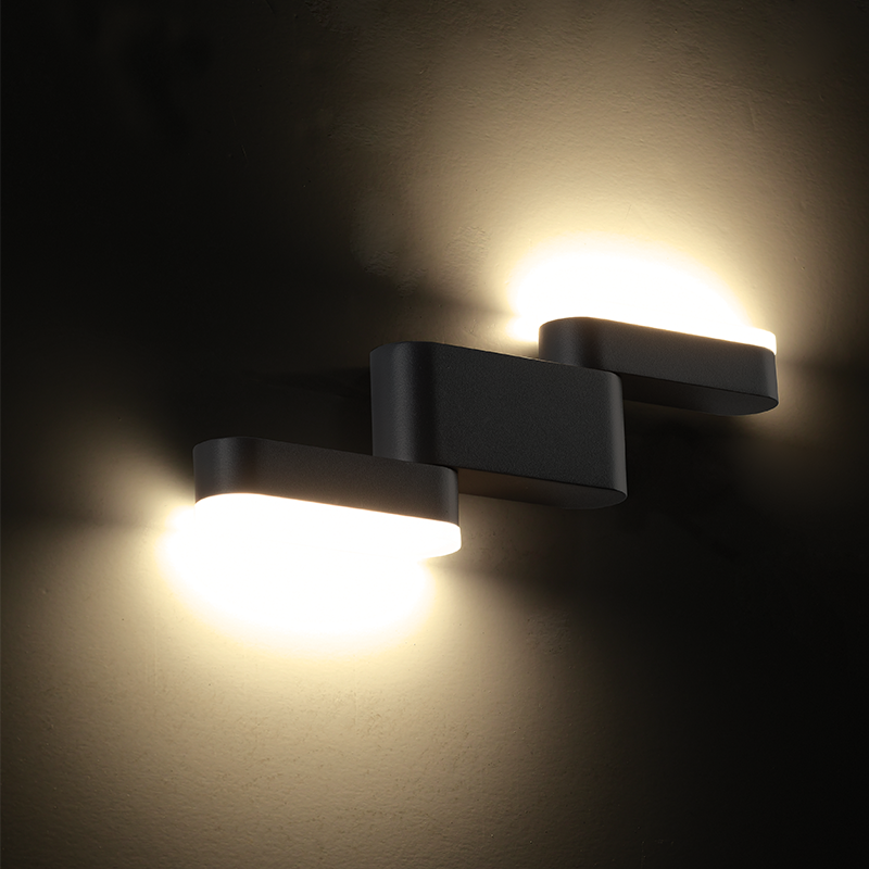 ^LED SMD WALL LUMINAIRE 9W 480LM 110° 230V AC 3.000K DARK GREY CRI80 IP54 30.000HRS - ledmania.gr