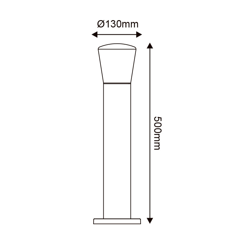 ^E27 POST LUMINAIRE 230V AC DARK GREY IP54 MAX.40W - ledmania.gr