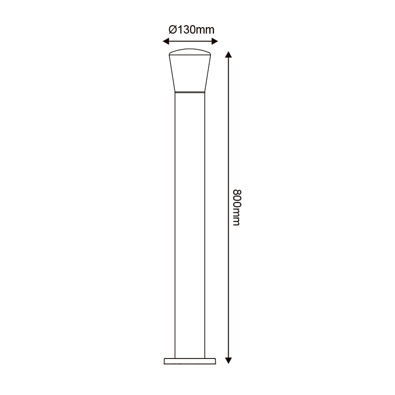 ^E27 POST LUMINAIRE 230V AC DARK GREY IP54 MAX.40W - ledmania.gr