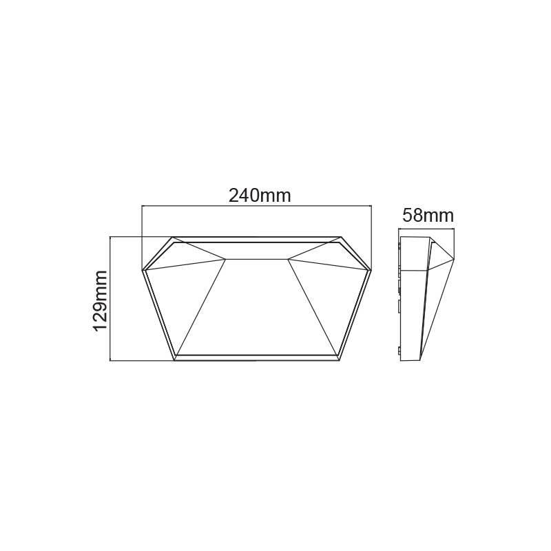 ^LED SMD WALL LUMINAIRE 10W 400LM 120° 230V AC 3.000K DARK GREY CRI80 IP65 30.000HRS - ledmania.gr