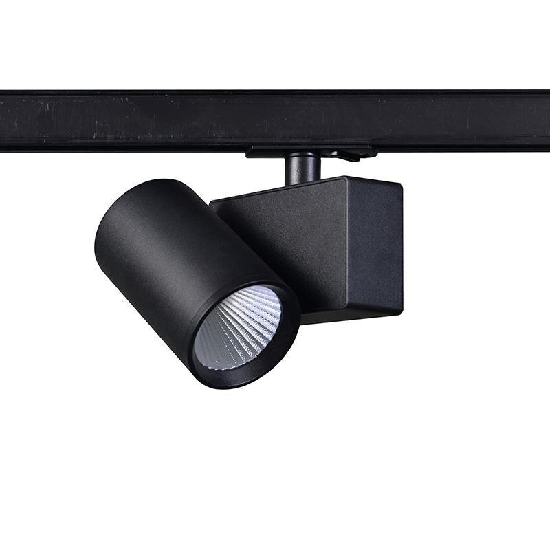 SAND BLACK LED TRACK LUMINAIRE 20W 3000K 1-PHASE 38° 2200LM 230V AC Ra80 5YRS - ledmania.gr